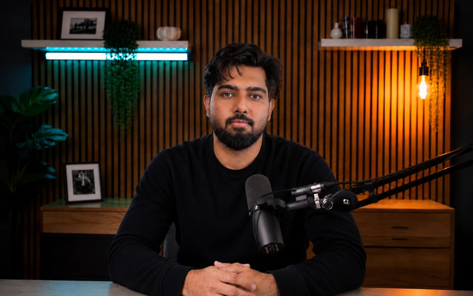 Mehedi Hasan Opu in his studio